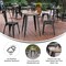 Flash Furniture 23.75 RD Dining Table Brown Poly Top/Black Frame JJ-T14623-60-BRBK-GG - alternate 3